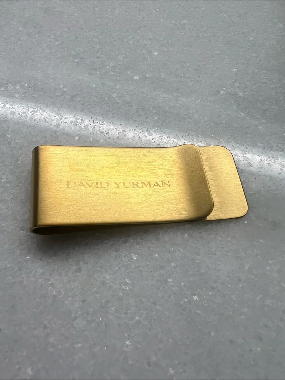 David Yurman Brushed Gold Money Clip